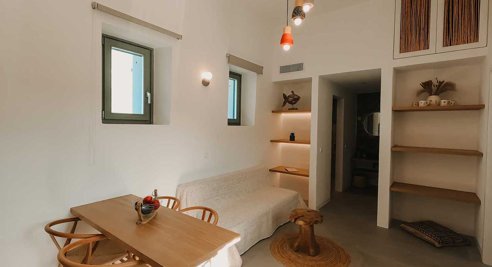 Το καθιστικό στο Villa Aelia στη Φολέγανδρο