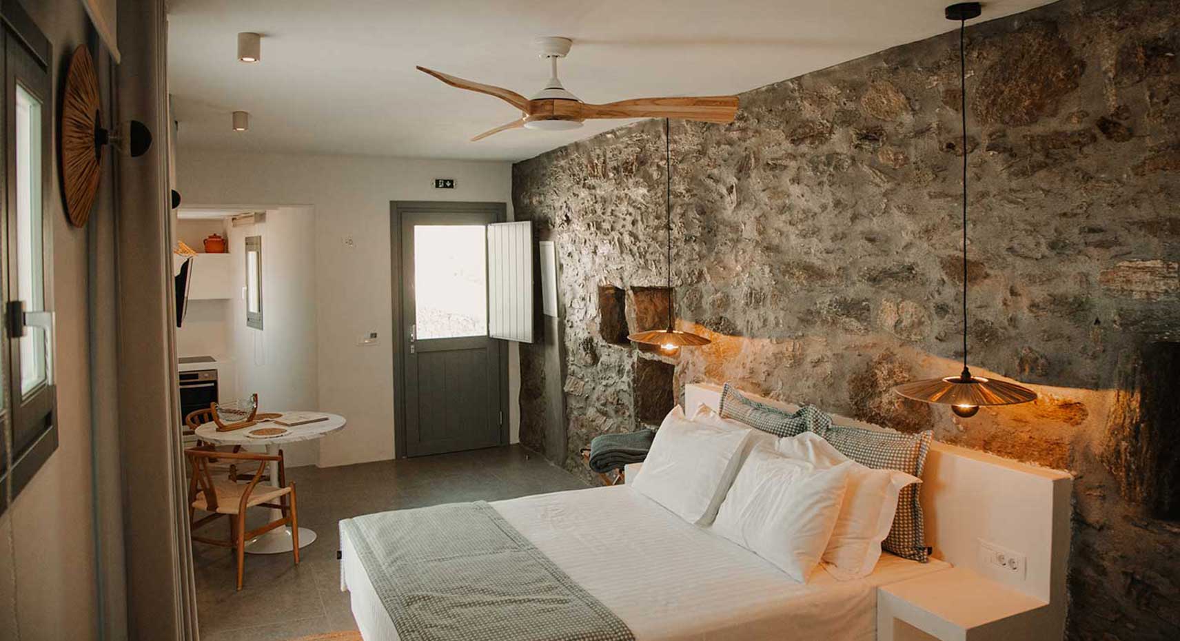 Το εσωτερικό του Villa Afrodite στη Φολέγανδρο